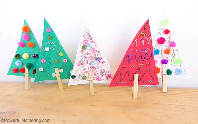 mini christmas trees for fine motor skills
