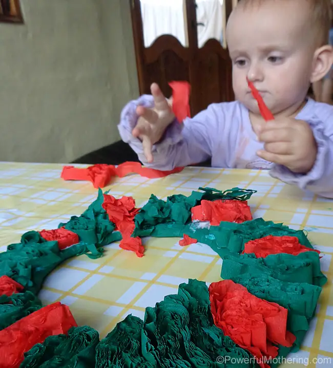 quick and easy christmas wreath sticky fingers
