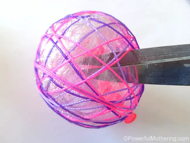 remove the balloon an cling wrap