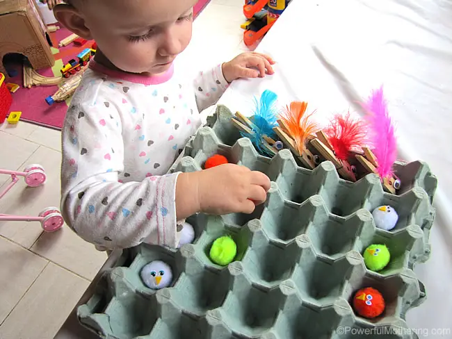 Feed the baby birds pincer grasp activity for kids