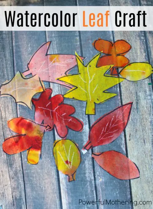 watercolor leaf craft